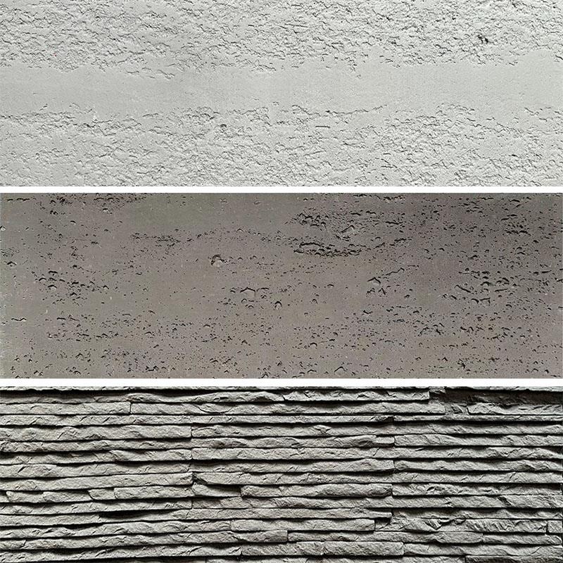 美岩夯土板洞石混凝土水泥浇筑预制软磁手工木纹板柔性石材饰面板