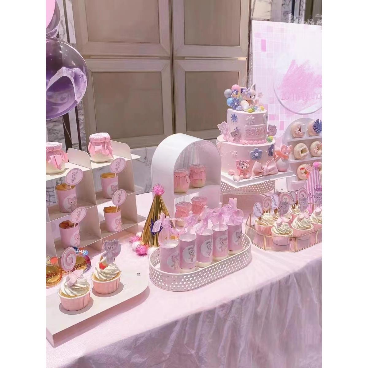 白铁甜品桌装饰品展示架蛋糕托盘欧洲下午茶点心架冷餐茶休息桌