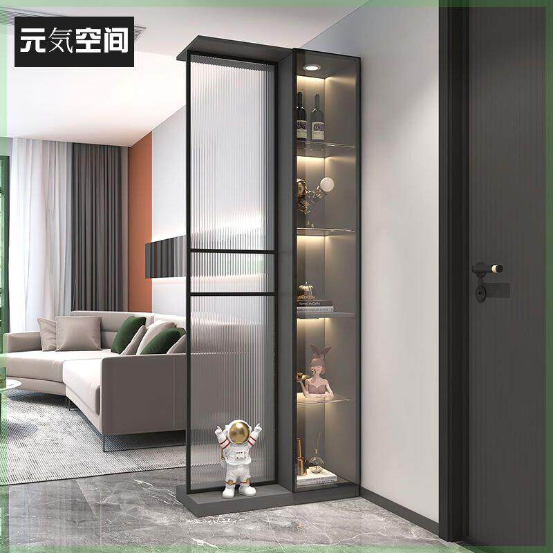 入户鞋架玄关柜一体隔断双面客厅屏风现代简约正对门玻璃隔断柜