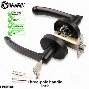 执手锁锌合金厨房阳台室内消防通道重型三杆执手锁HAWAYK厂家直销