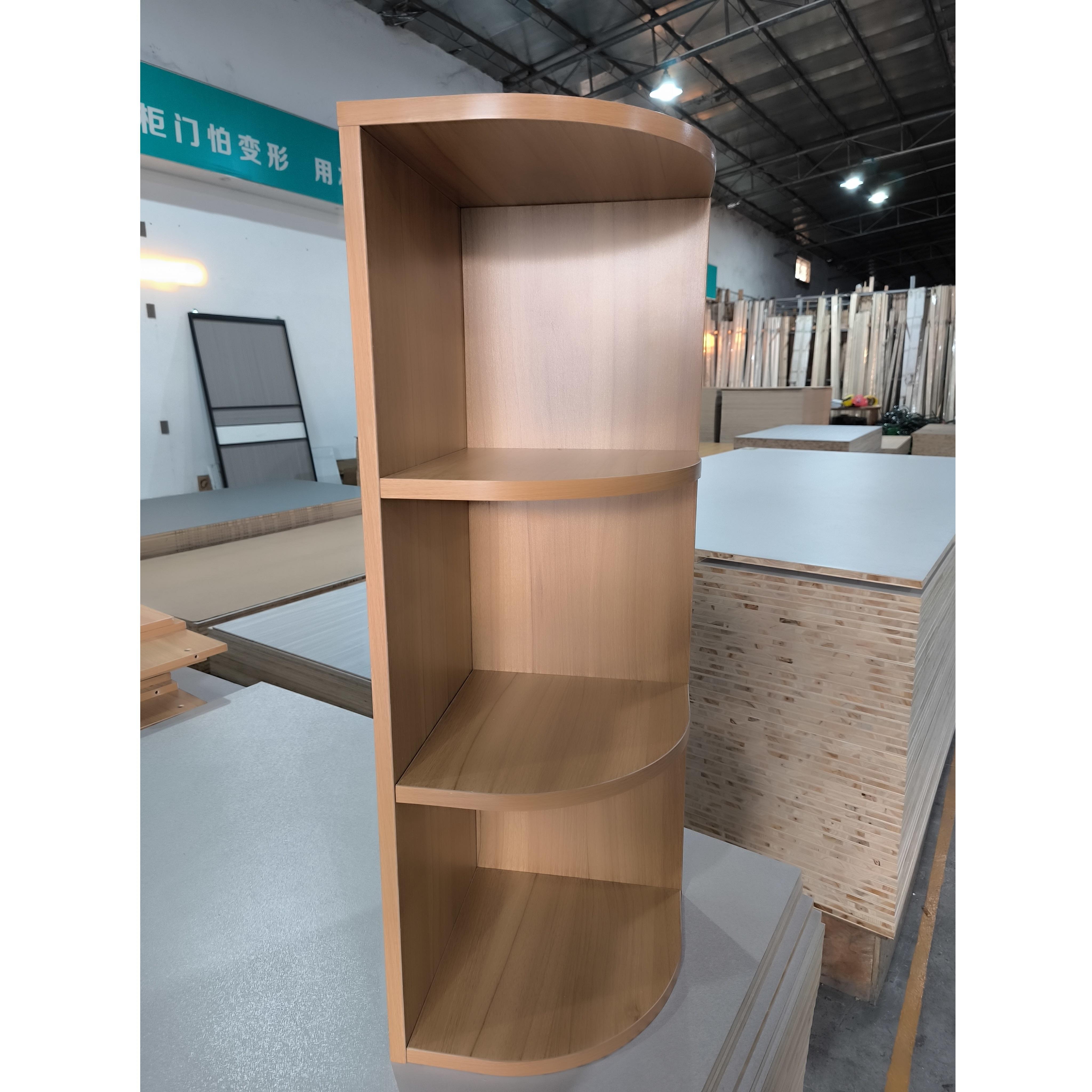 ENF/E0实木弧形转角柜置物架衣柜边柜三角拐角柜墙角扇形18mm板厚