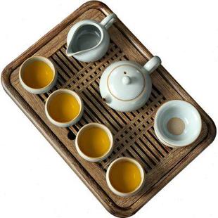 高档中式 东茗堂汝窑茶具套装 办公室家用会客冰裂功夫泡茶杯西施