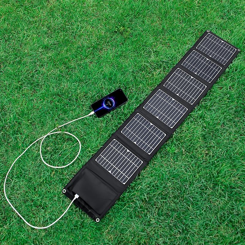 太阳能板12V18V户外电源折叠太阳能充手机电池单晶硅充电器露营发