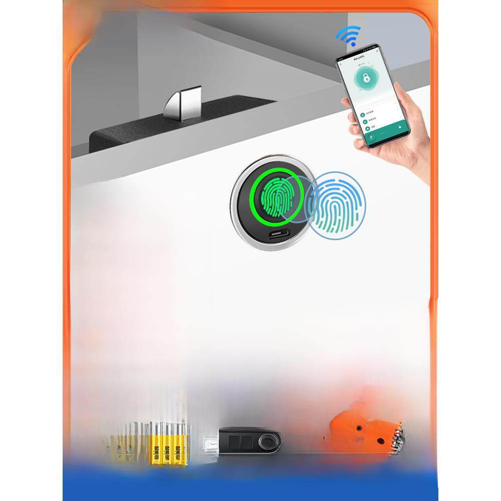 智能蓝牙涂鸦指纹抽屉锁办公室文件柜鞋柜锁家庭床边储物柜指纹锁,基础建材,家具锁/抽屉锁/柜门锁,淘宝优惠券,粉丝福利购,淘宝优惠卷