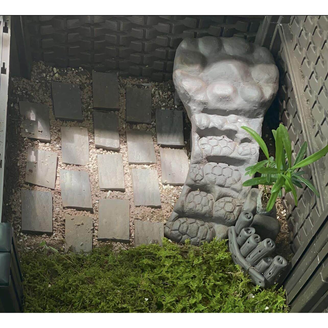 乌龟黄缘龟躲避屋水龟晒台爬坡晒背台爬宠别墅手工陶瓷造景装饰