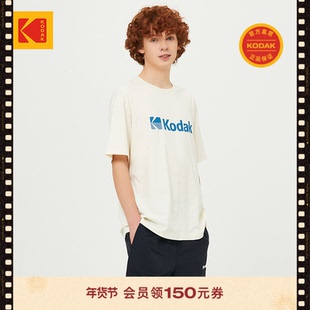 KODAK柯达2025春夏男女通用回溯经典经典正面logo短袖T恤