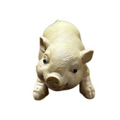 极速小叶黄杨木雕刻可爱小猪桌面摆件女童房间装 饰品生日礼物生肖