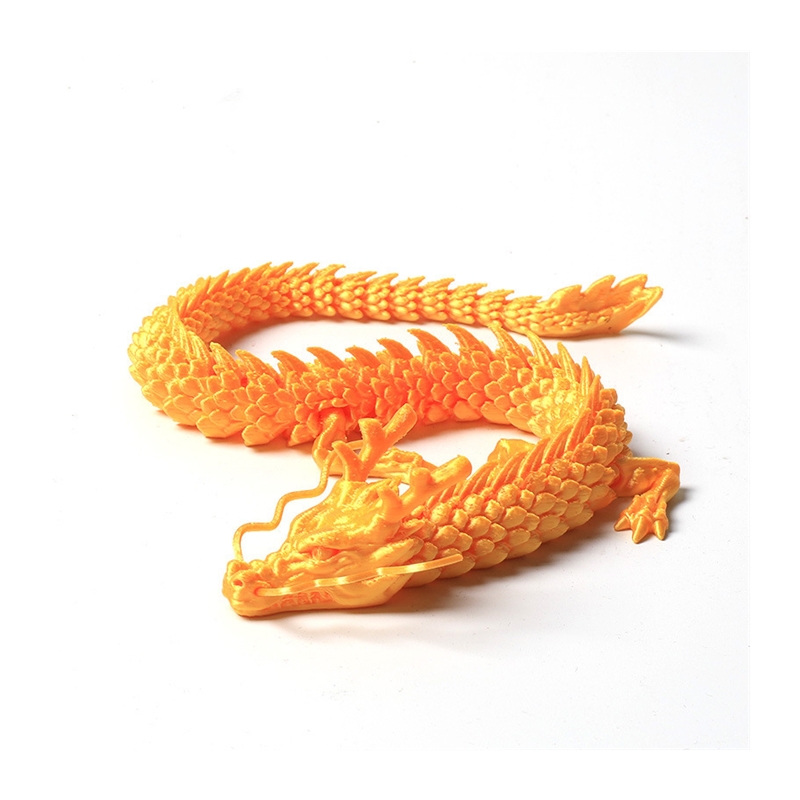 2023新款3D打印可活动关节红龙缸造景装饰创意家居装饰中国龙现货