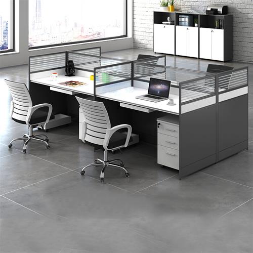 统阅上海办公家俱 职员办公桌4人位组合屏风电脑桌办公室隔断员工