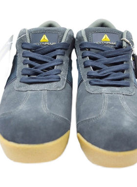 代尔塔301344麂皮两件式皮革低帮安全鞋蓝灰色39码1双装