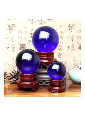 水晶球摆件玻璃球办公室客厅家居饰品红水晶球白晶球黄水晶球