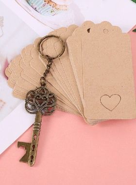 50 Sets Vintage Key Bottle Opener Tag Card Keychain