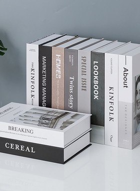 可打开收纳假书盒子客厅电视柜创意装饰书摆件北欧简约风格仿真书