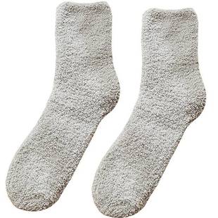 3 pairs of autumn and EMNwinter coral fleece socks women thi
