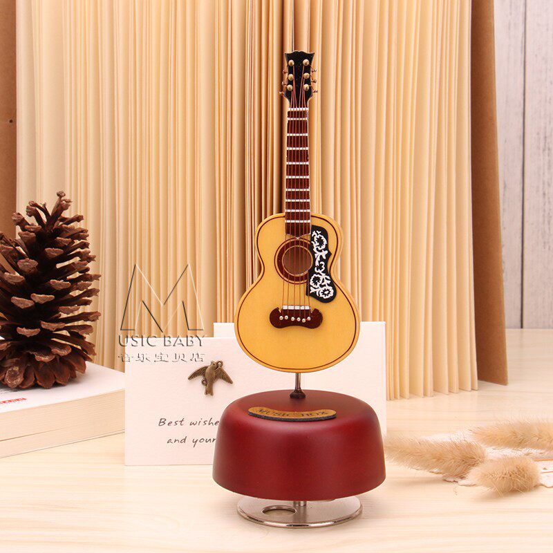 小提琴模型20cm小提琴旋转音乐盒八音盒送男朋友老师生日礼物女生