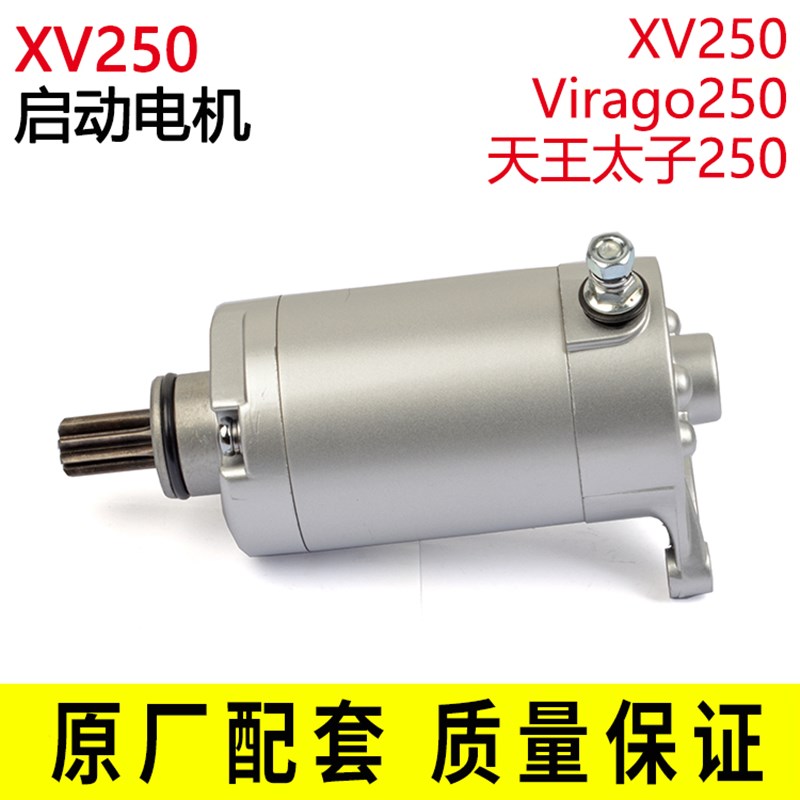 适用雅马哈250天王太子车 V缸 XV125 XV250 起动马达 启动电机