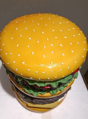 极速汉堡凳子创意个性换鞋凳穿鞋凳汉堡包模型装饰品摆件道具汉堡