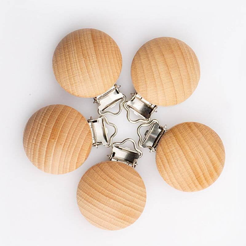 15pcs Ba Pacifier Clips Metal Wooden Ba Pacifier Holder