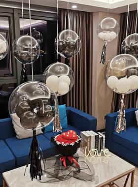 服装珠宝店店铺气球装饰品透明波波球商场专卖店开业庆典活动