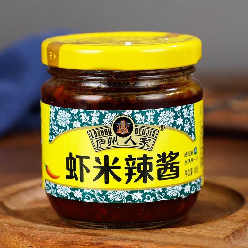 庐州人家香辣虾米酱下饭菜海鲜拌饭拌面酱合肥特产即食虾仁罐装