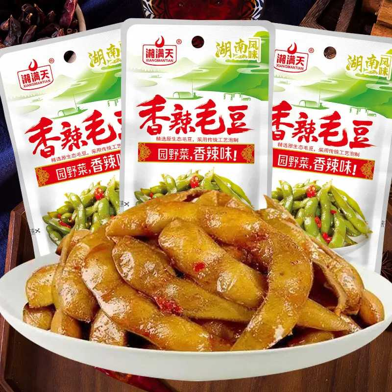 湘满天香辣毛豆湖南特下饭菜小包装28克酸辣小零食开胃菜开袋即食