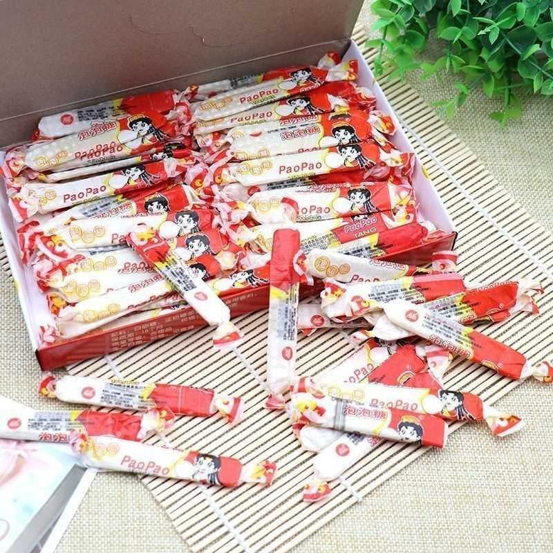 泡泡糖怀旧80老式长条八零后300小时零食小学生口香糖散装