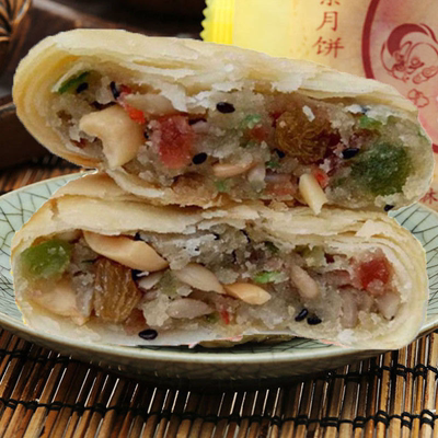 苏式酥皮五仁月饼3/30个多口味糕点零食酥饼老式中秋月饼礼盒批发