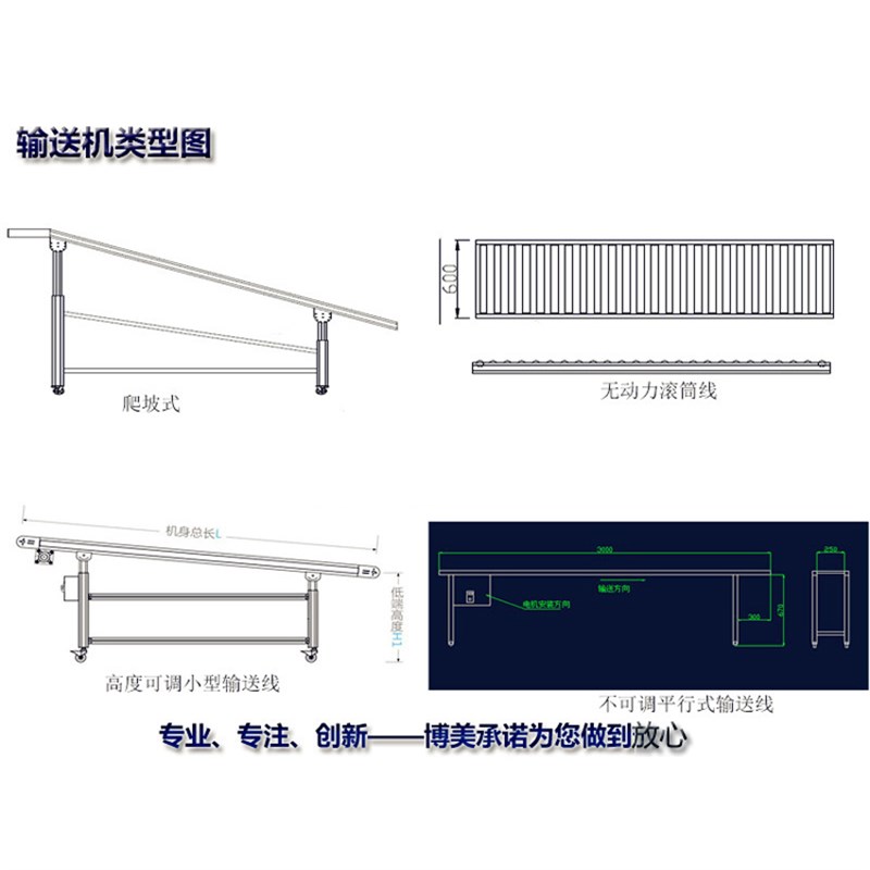 流水线输送带快递物流传送机皮带注塑机爬坡传动带小型传送机订制