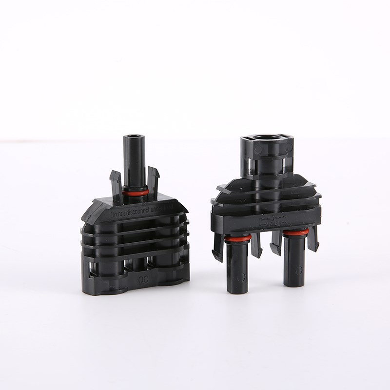 QC4.Y-50A分支连接器mc4并联汇流接头2汇1快I速插头1500V50A/IP68