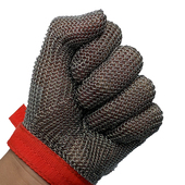 热销耐磨防割钢丝手套316不锈钢环杀鱼防切割伤裁剪防护铁劳