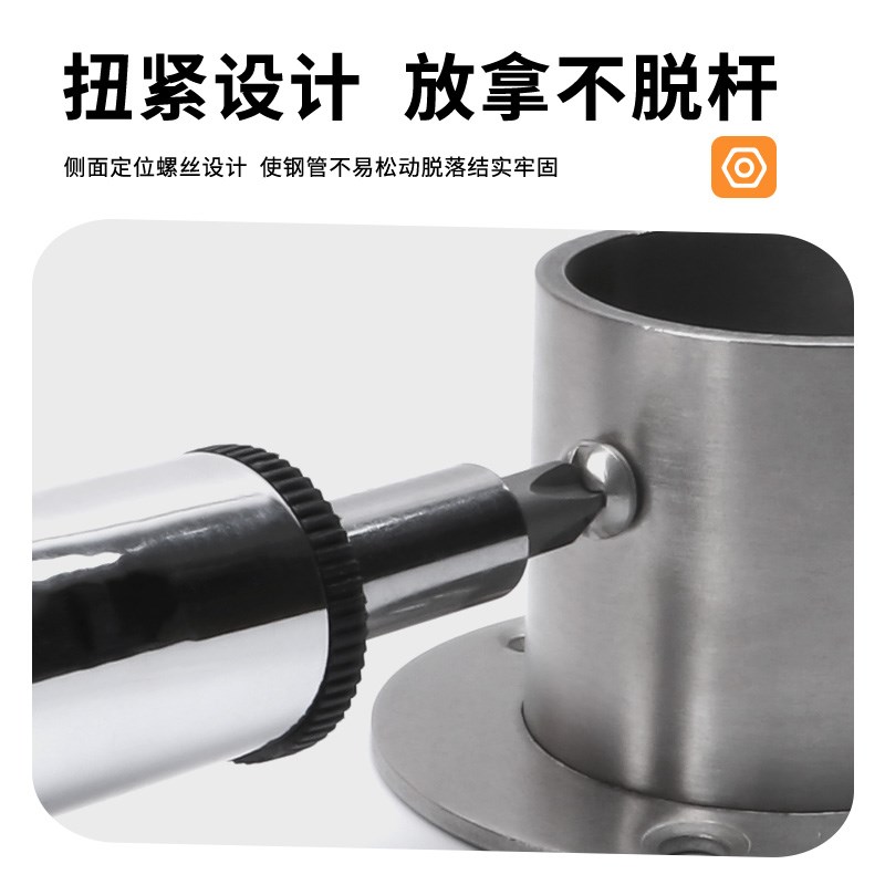 热销衣柜挂衣杆固定配件不锈钢管底座衣杆托衣橱内法兰座横杆挂钩