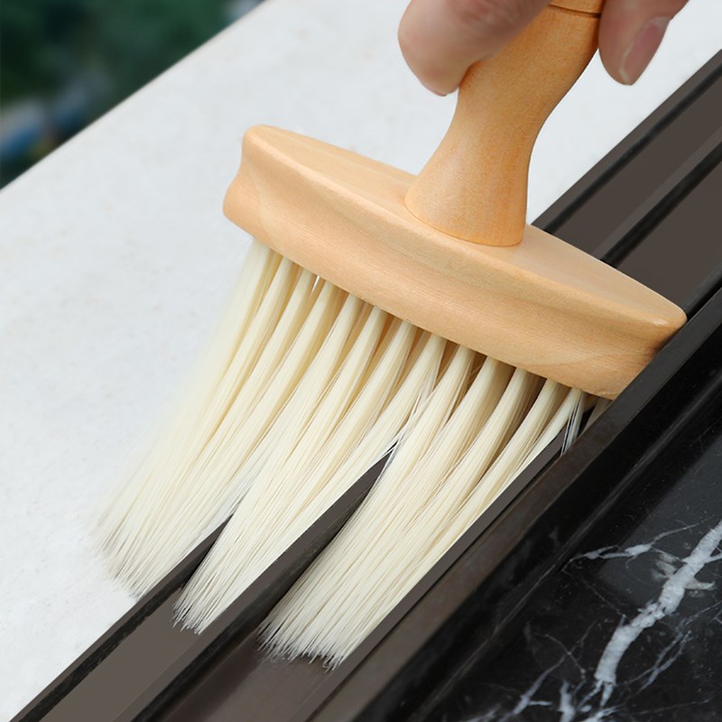 热销窗户凹槽清洁刷扫灰清理车内饰出风口缝隙刷除尘多功能实木刷
