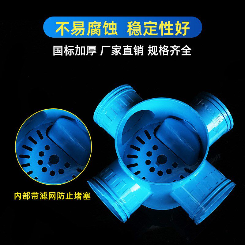 热销PVC中央排水汇集器110*75mm地漏同层卫生间集水器管件共享存