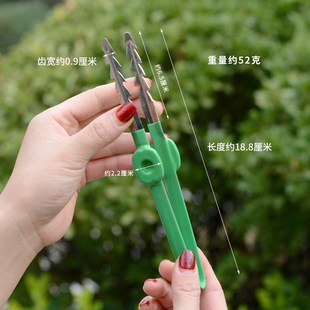 热销花盆拔草器盆栽拔草夹子镊子钳子除草工具不锈钢家用种菜园艺