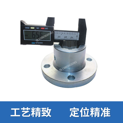热销齿轮泵连接器水泵法兰盘联轴器法兰6齿8齿单键方盘内径前端传