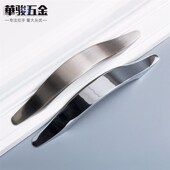 热销新款 拉丝橱柜抽屉衣柜门把手五金配 现代简约铝合金实心拉手