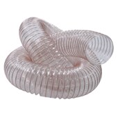 热销工业吸尘管pu聚氨酯风管透明伸缩波纹耐高温镀铜钢丝软管除尘