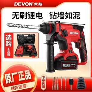 大有5401锂电电锤钻充电冲击钻电镐无刷大功率两用电动工具轻锤暴