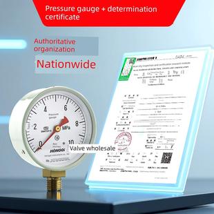 压力表检验报告Y60 Y100Z不锈钢304防震空压机气罐计量检验证书