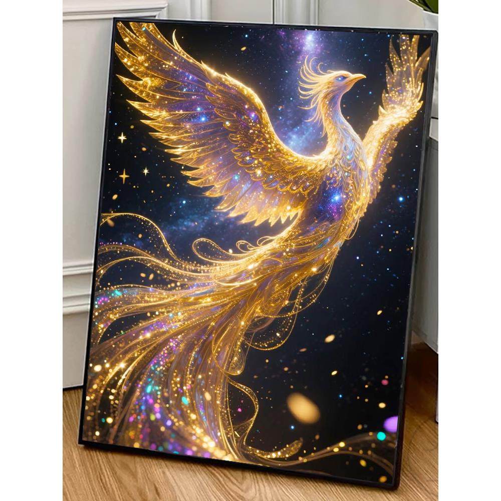 星河凤凰钻石画满钻手工点贴钻十字绣客厅卧室2025新款古风高颜值,居家布艺,钻石绣,淘宝优惠券,粉丝福利购,淘宝优惠卷