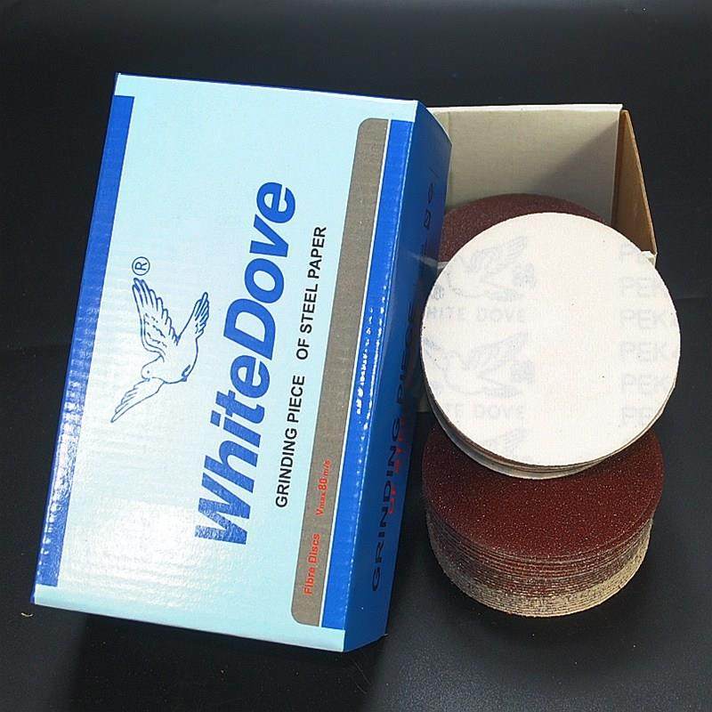 白鸽植绒砂纸片木工墙面打磨抛光片4寸/5寸加厚圆盘自粘砂纸片,标准件/零部件/工业耗材,砂纸,淘宝优惠券,粉丝福利购,淘宝优惠卷