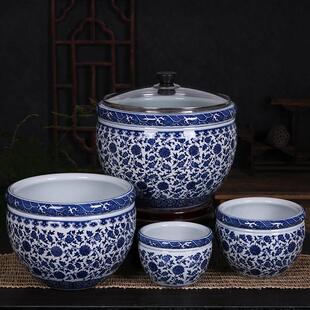 超市陈列专用腌菜坛景德镇陶瓷储物罐容器带盖子泡菜冠酱菜缸咸菜