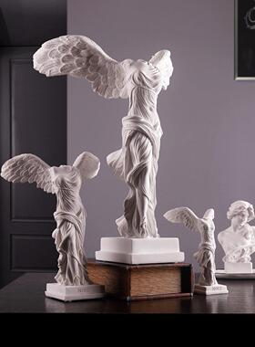 胜利女神雕像摆件北欧轻奢家居装饰品创意办公室电视柜雕塑艺术品