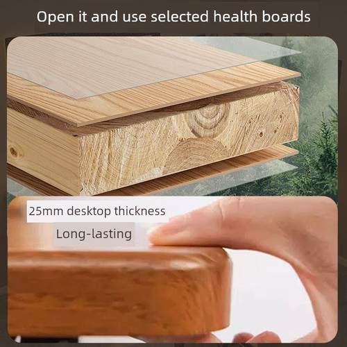 【香港到家】实木角电脑桌卧室家庭台式书桌书架集成双拐