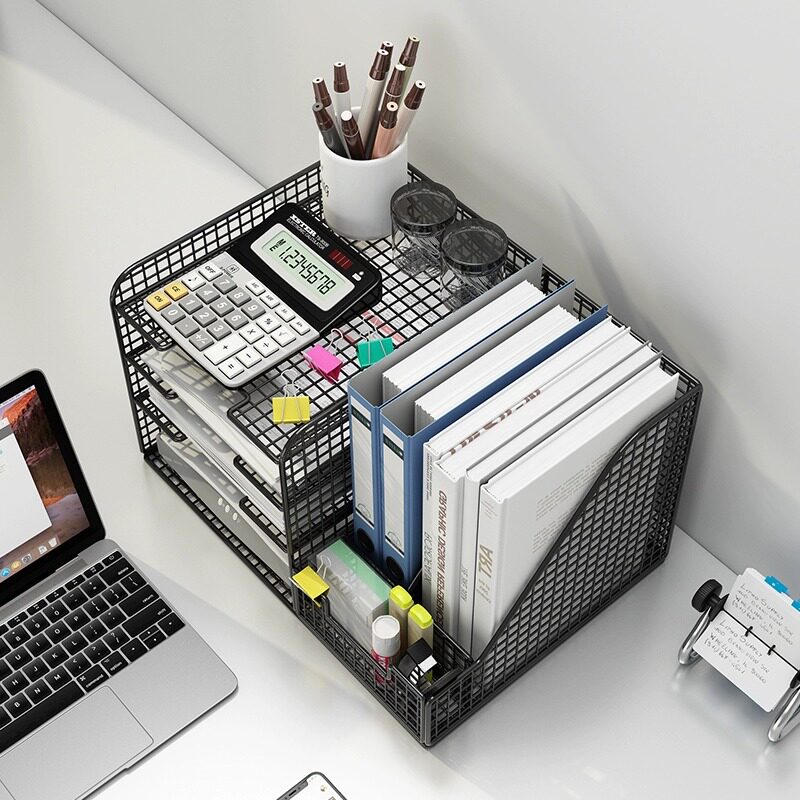 책상 수납 선반 파일 선반 수납 선반 파일 폴더 수납 상자 파일 프레임 사무용품 다층 대용량