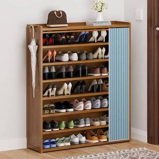 4鞋架子家用门口202新款带帘省间经型济分YC-DMLXG层隔空板简易鞋