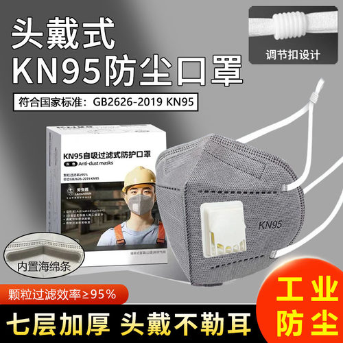 劳安盾kn95口罩专业防粉尘肺