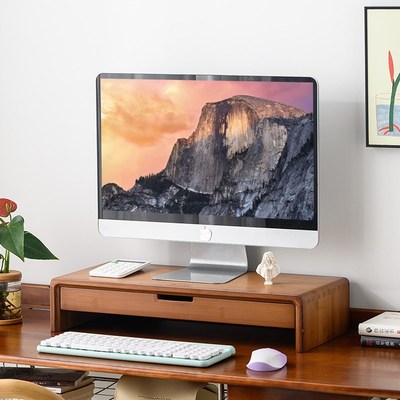 热销电脑显示器增高架一体免安装台式屏幕增高架办公桌面工位笔记