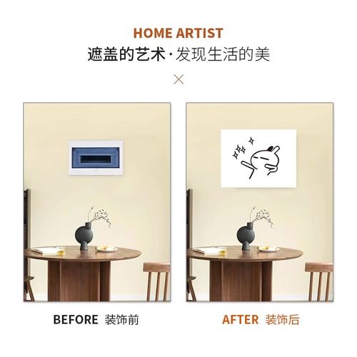 热销电表箱装饰画多媒体弱电箱遮挡电闸配电网线盒盖板新款推拉免