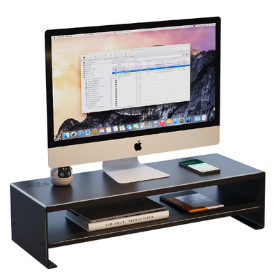 热销台式电脑增高架家用办公桌面免安装铁艺置物架显示屏底座金属